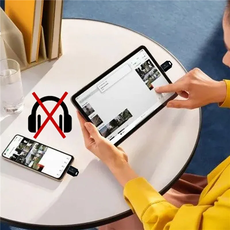 REPLA-3X 마이크 잠금 USB C 마이크 차단기 모든 USB C 장치용 마이크 사운드 보안 가드 검정색