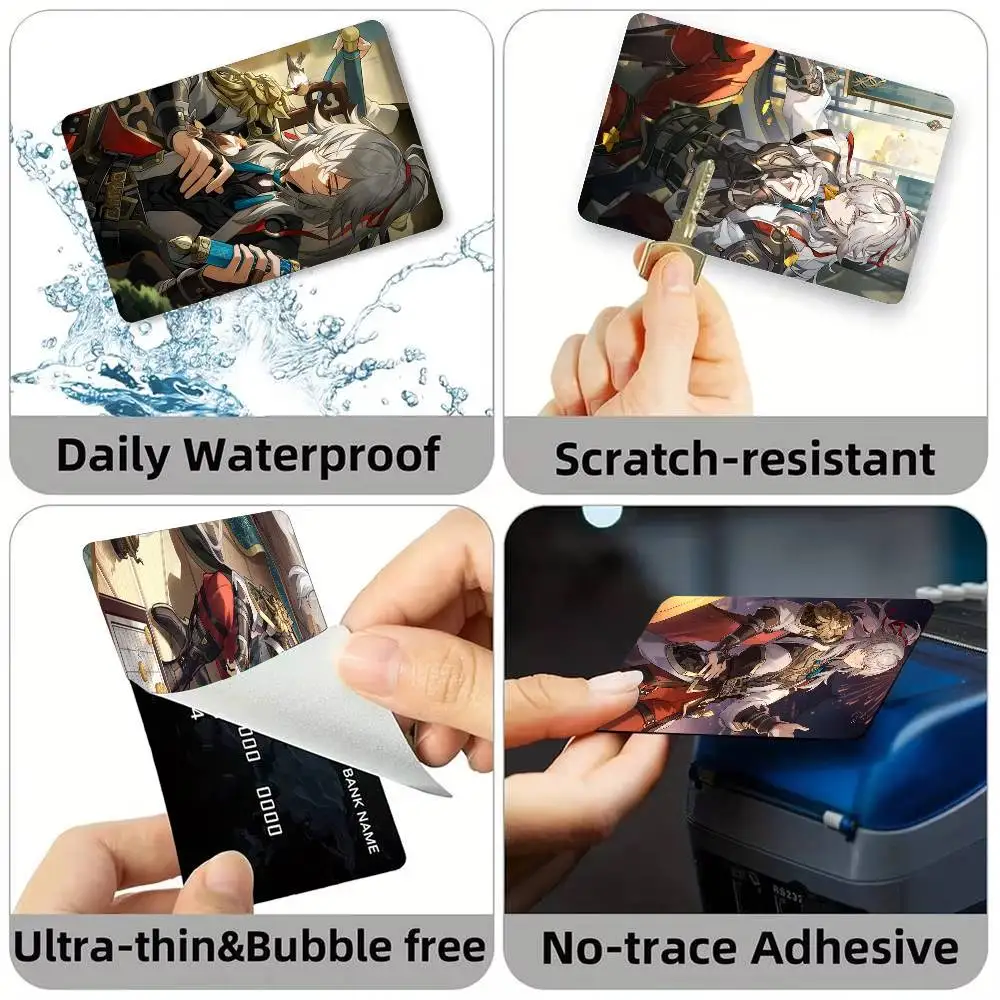 HSR J-Jing Yuan Credit Card HD Stickers Game Card Decal Small Chip Waterproof Sticker Gift