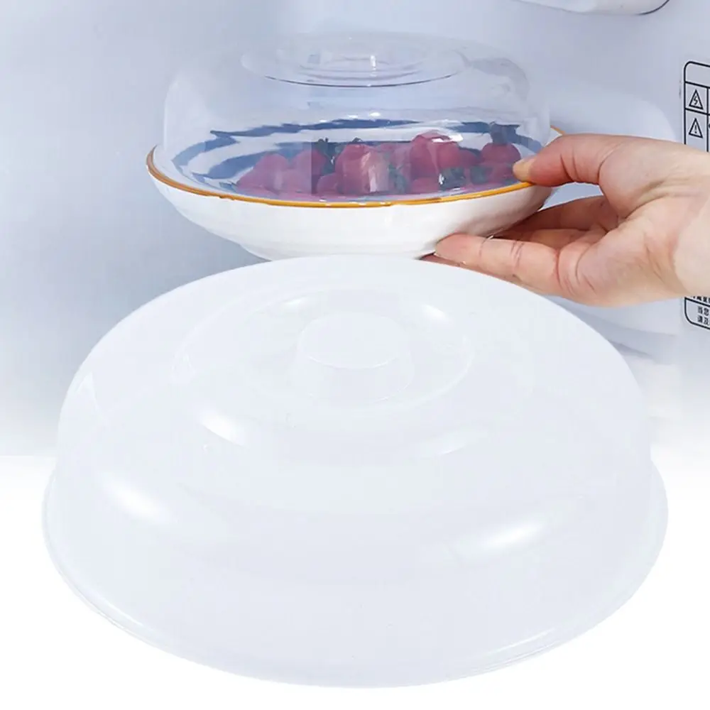 1Pcs Reusable Vented Microwave Splatter Cover Lid Food Fresh Keeping Plastic Universal Covering for Kitchen Bowls Cake Dish