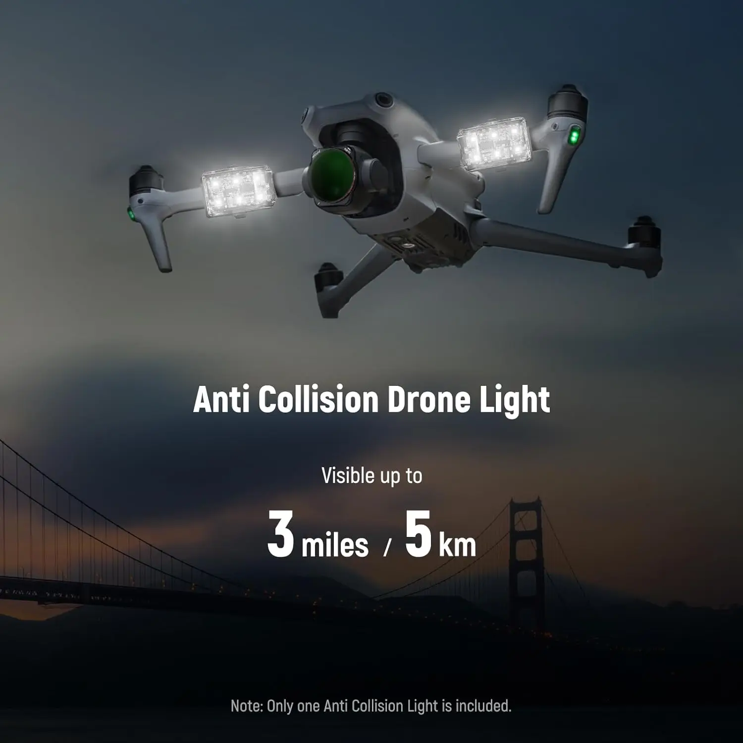 NEEWER Drone Strobe Light، FAA ضوء الطيران الليلي المضاد للتصادم لـ DJI Mini 4 Pro Mini 3 2 SE Mavic Air 3 2 Firehouse Arc V