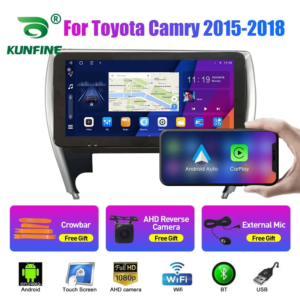 

10.33 Inch Car Radio For Toyota Camry 2015 2Din Android Octa Core Car Stereo DVD GPS Navigation Player QLED Screen Carplay