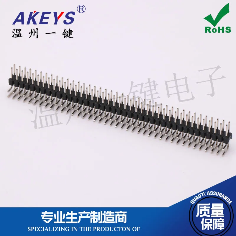 Single And Double Row Curved Needles Positive/negative Bending 1*40 2.54 Bent Needles 2.54mm Spacing 2x40P 90 °