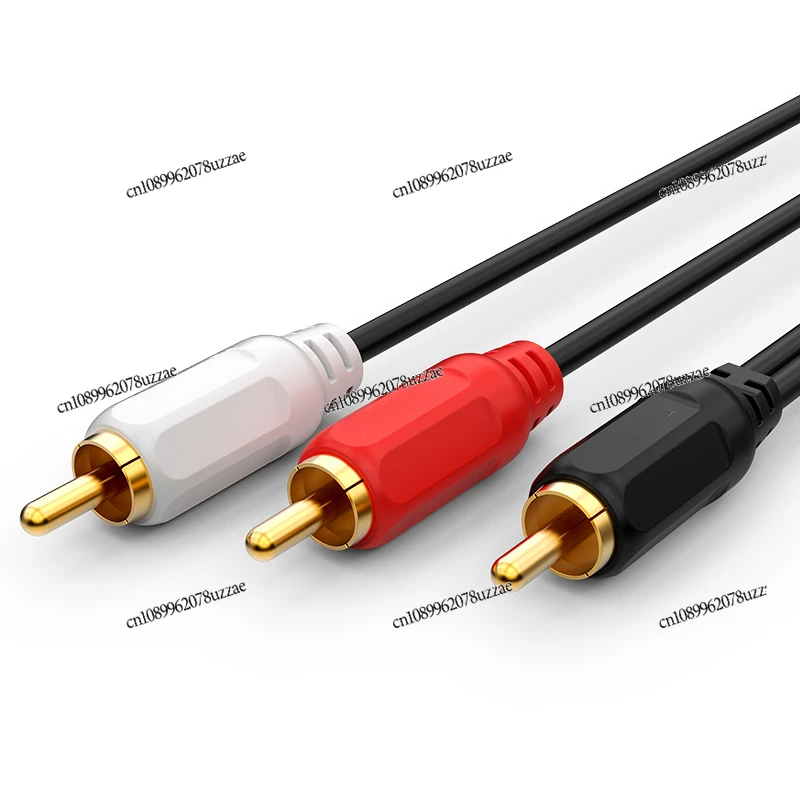 Single Lotus To Double Lotus Cable Coaxial RCA One Minute Two TV Power Amplifier Speaker Audio