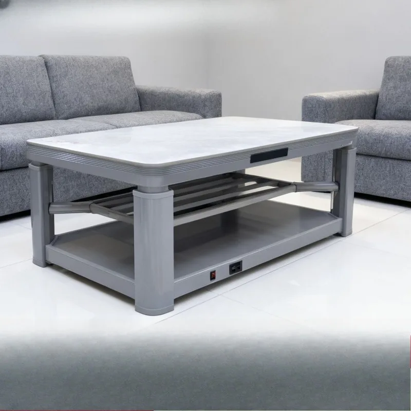 Rectangular voice heating coffee table living room can lift electric heater mobile electric heating table