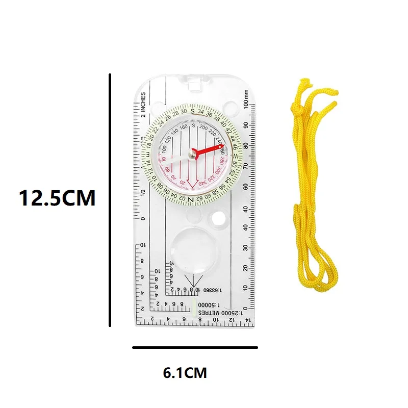 Fixed Precision Hiking Compass Professional Military Quality Compass for School Outdoor Use ZNZ01