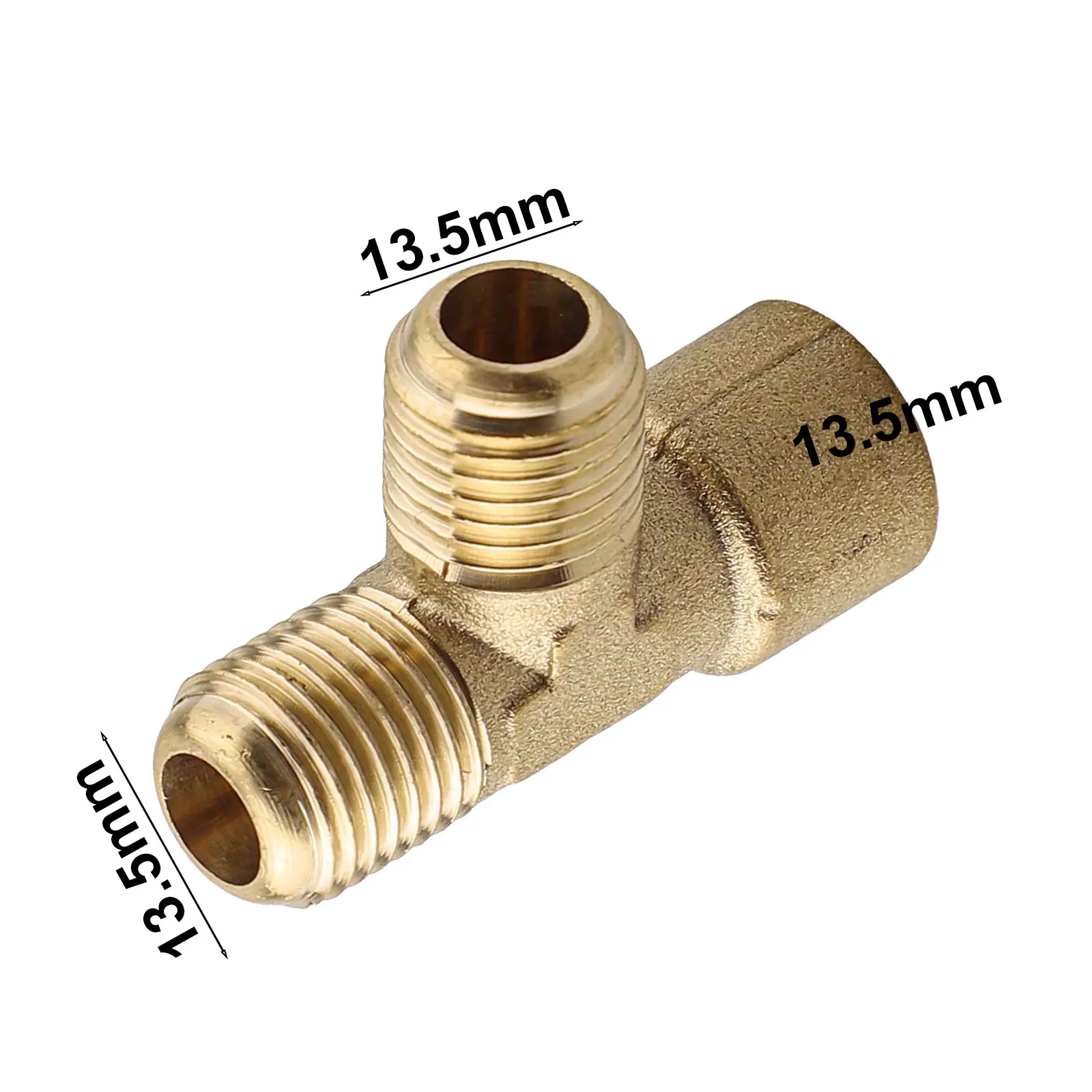 Copper 14 1 5 Threaded Conversion Joint Three Way Adapter for Piston Compressor Way Valve and Small Air Pump Accessories