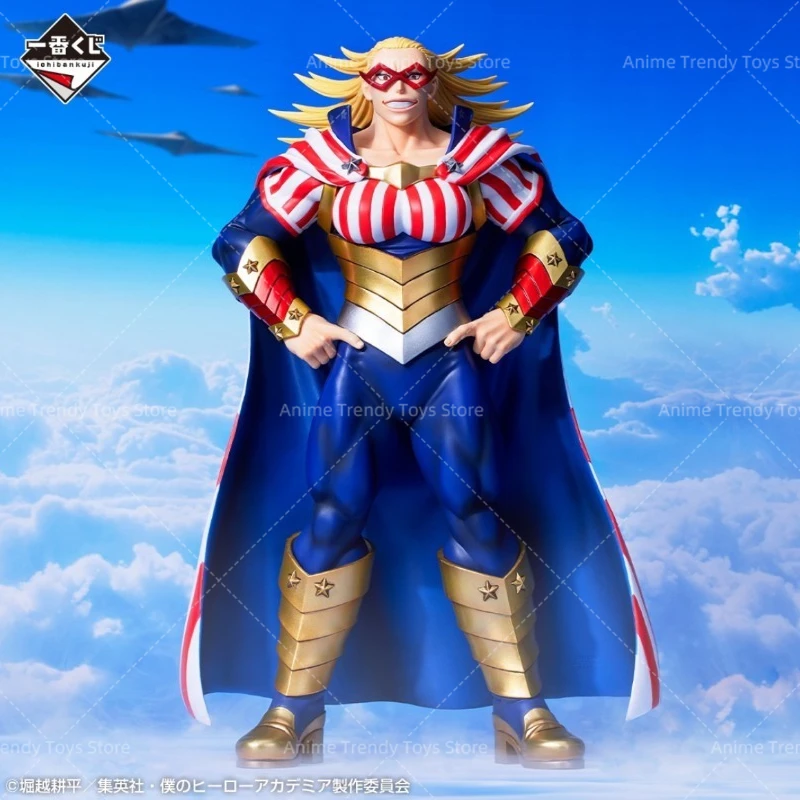 Em estoque bandai meu herói academia ichiban kuji kamen capitão américa masterlise justiça anime figuras de ação modelo brinquedos wy