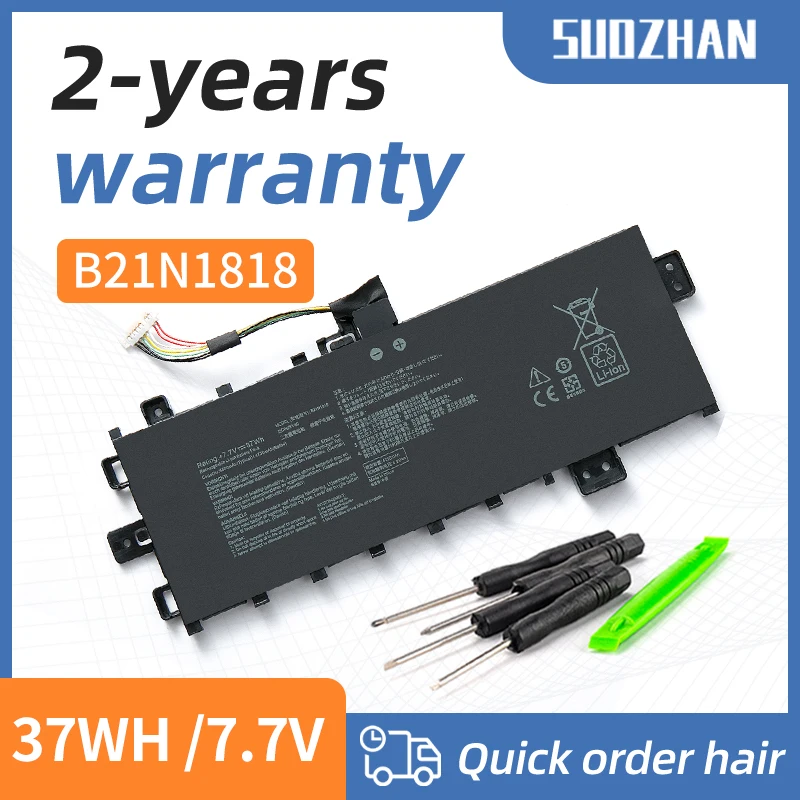 

SUOZHAN 7.6V 32WH B21N1818 Laptop Battery For ASUS VivoBook 17 X712 X712FA X712FB B21N1818-2 C21N1818 B21N1818-3 B21N1818-1