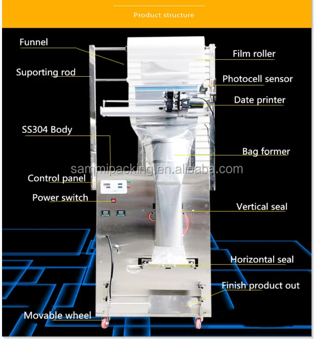 Confezionatrice per cereali/impastatrice Macchine per sigillare Zucchero Riso Sale Noci Macchina confezionatrice per cereali/1 kg Prezzo di fabbrica Vendita calda 1 kg