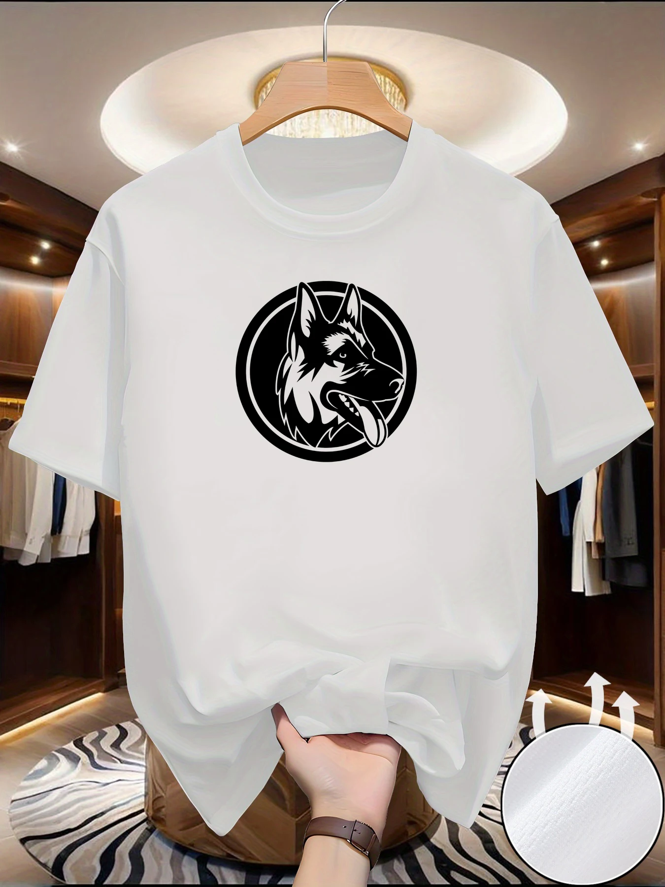 الرجال الركض تي شيرت الربيع/الصيف رقيقة الأعلى الصليب كلب الراعي الطباعة سريعة الجافة قصيرة الأكمام تنفس اللياقة البدنية تي شيرت رياضي