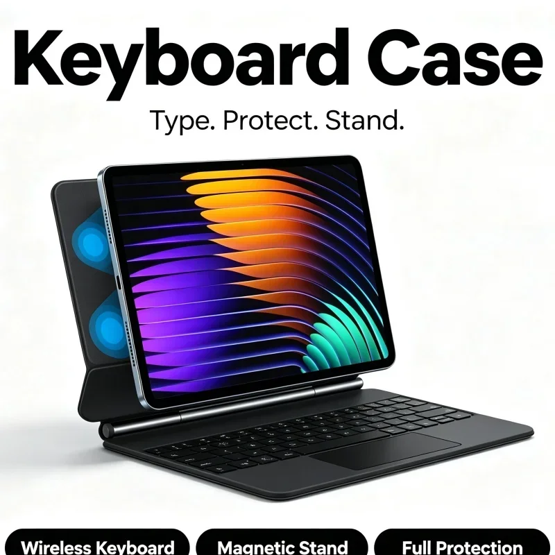 Detachable Magnetic Floating Keyboard Folio for Xiaomi Pad 8 Pro 11.2