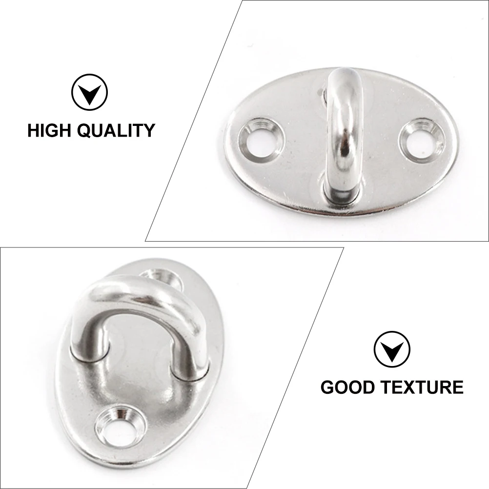 

20pcs Stainless Steel Hooks Heavy Duty Fixed Pull Ring Kitchen Office Storage Wall Mount Hardware Durability Space Saving