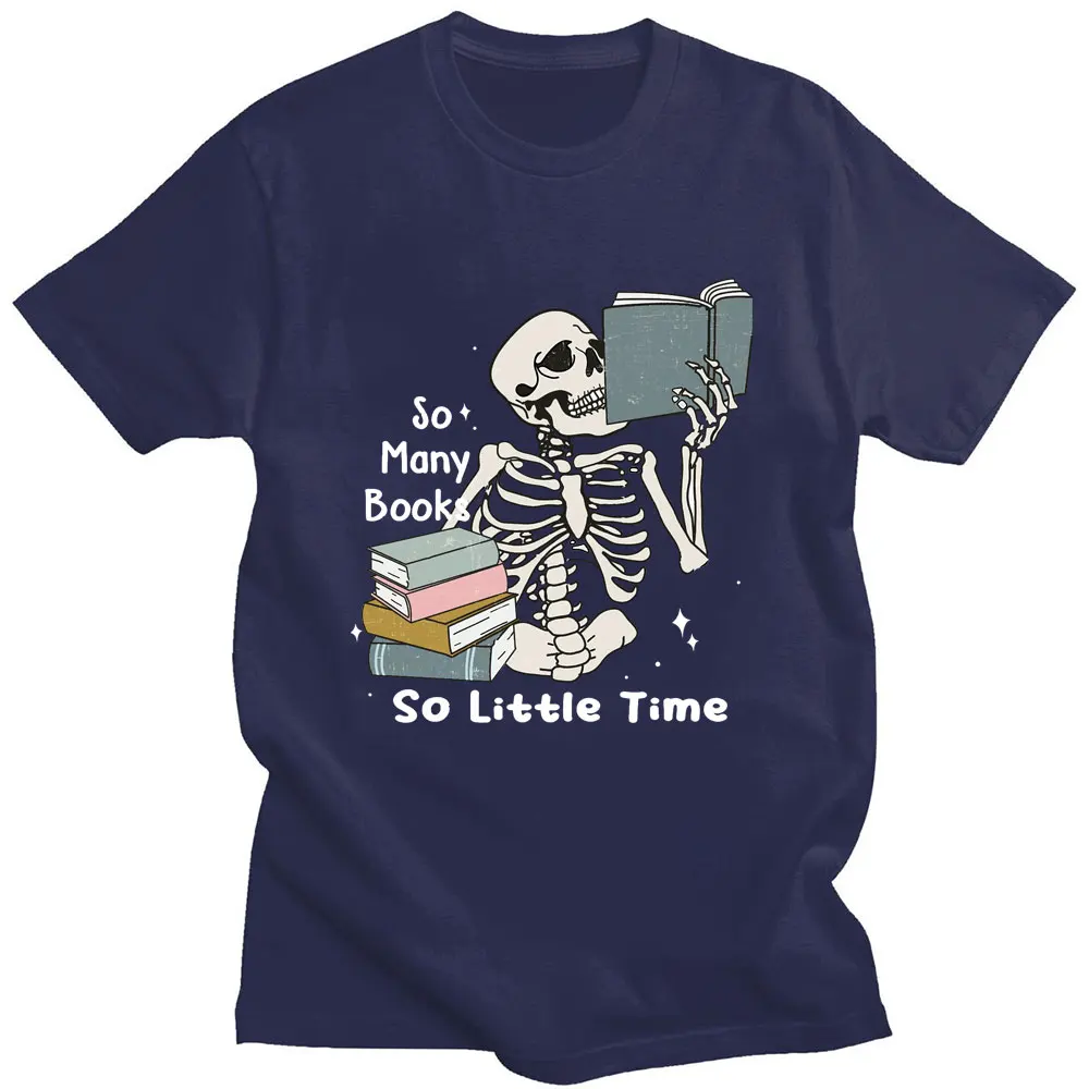 Funny So Many Books So Little Time Print Casual TShirt Men Women Boys Students Streetwear Fashion Oversized Short Sleeve Tops