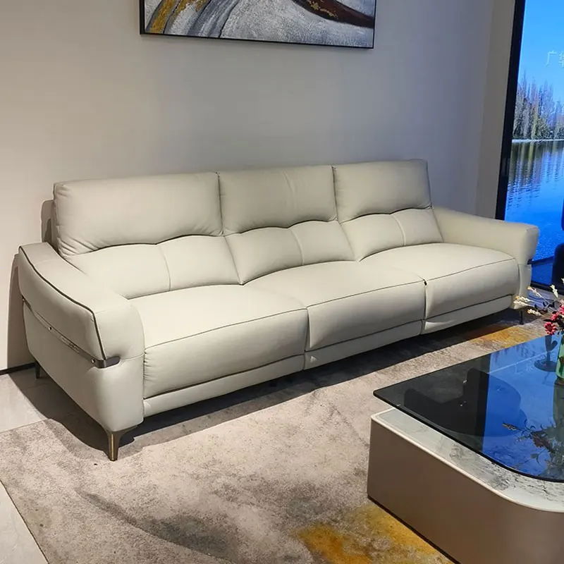 

Luxury combination leather sofa living room home furniture recliner sofa