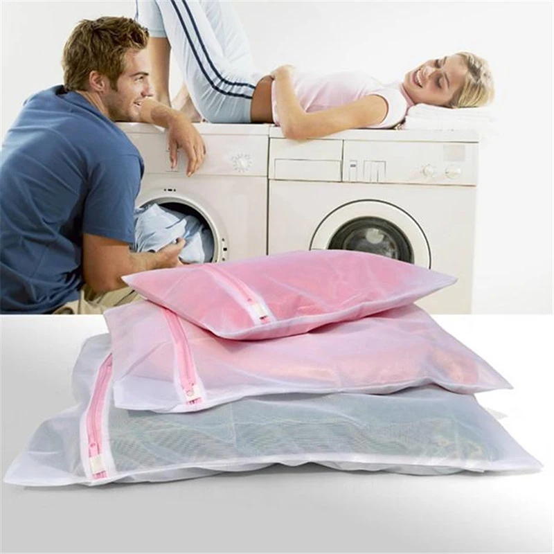 Mesh Laundry Bag Polyester Washing Net Bag For Shoes Underwear Sock Washing Machine Pouch Clothes Bra Bags Protective Organizer