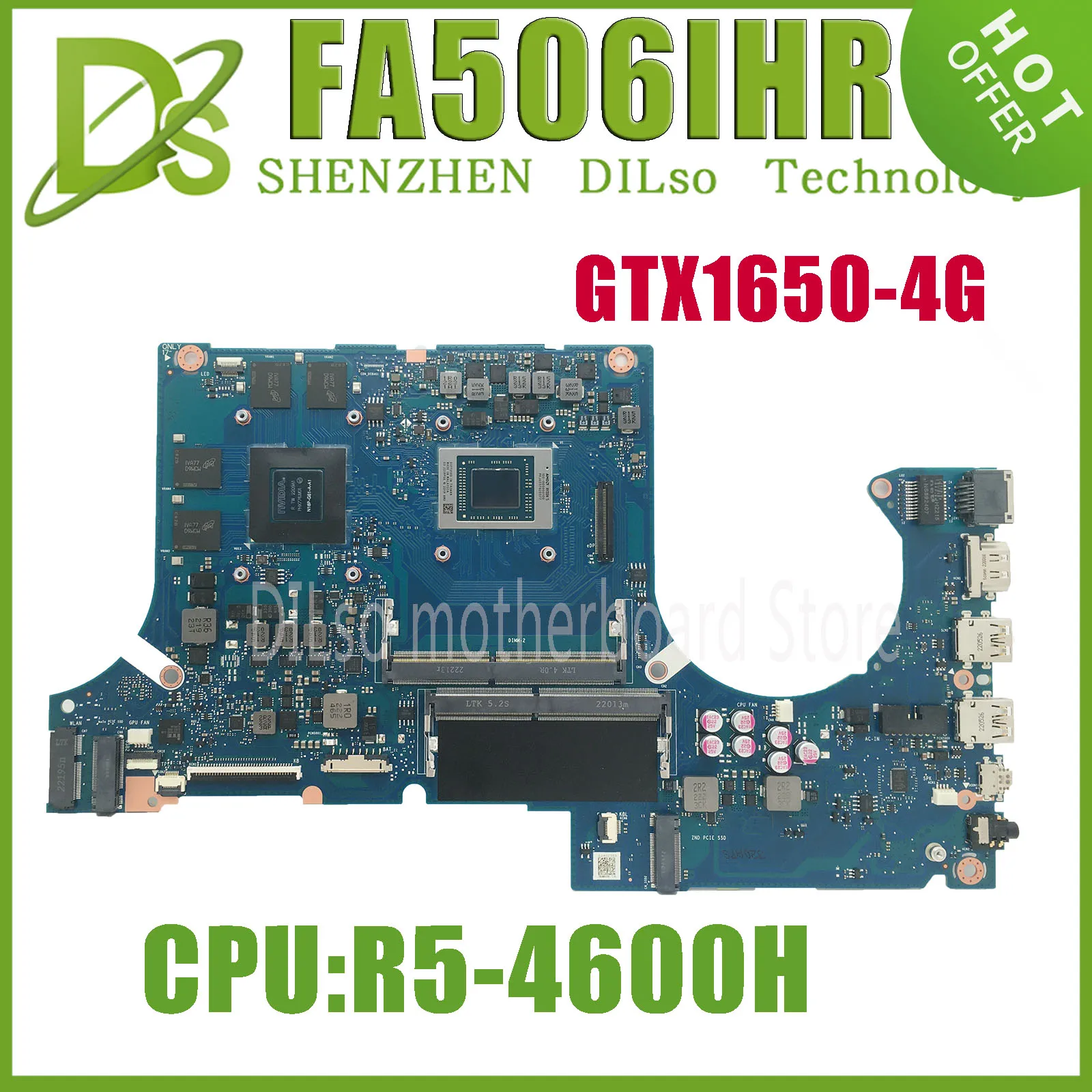 Imagem -02 - Kefu-motherboard Laptop para Asus Fa506ih-r5g1650e Da0njimb8c0 Mainboard w R54600h Rtx3050 Gtx1650 Fa506ihr