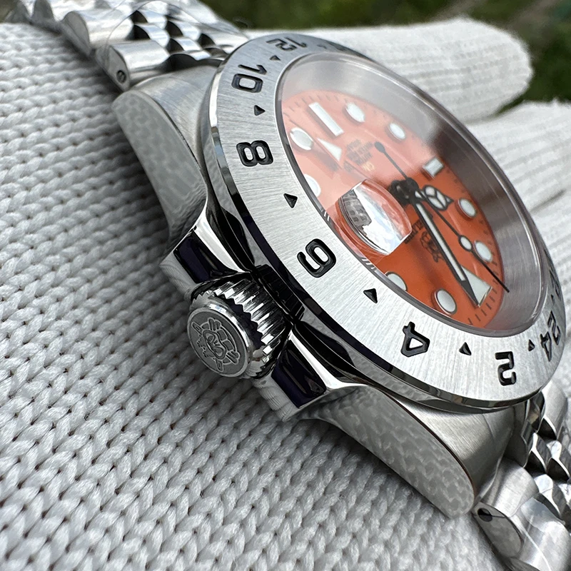 STEELDIVE Men Automatic Watch 41MM GMT Mechanical Wristwatch Diver 30ATM Waterproof Luminous Sapphire Mirror NH34