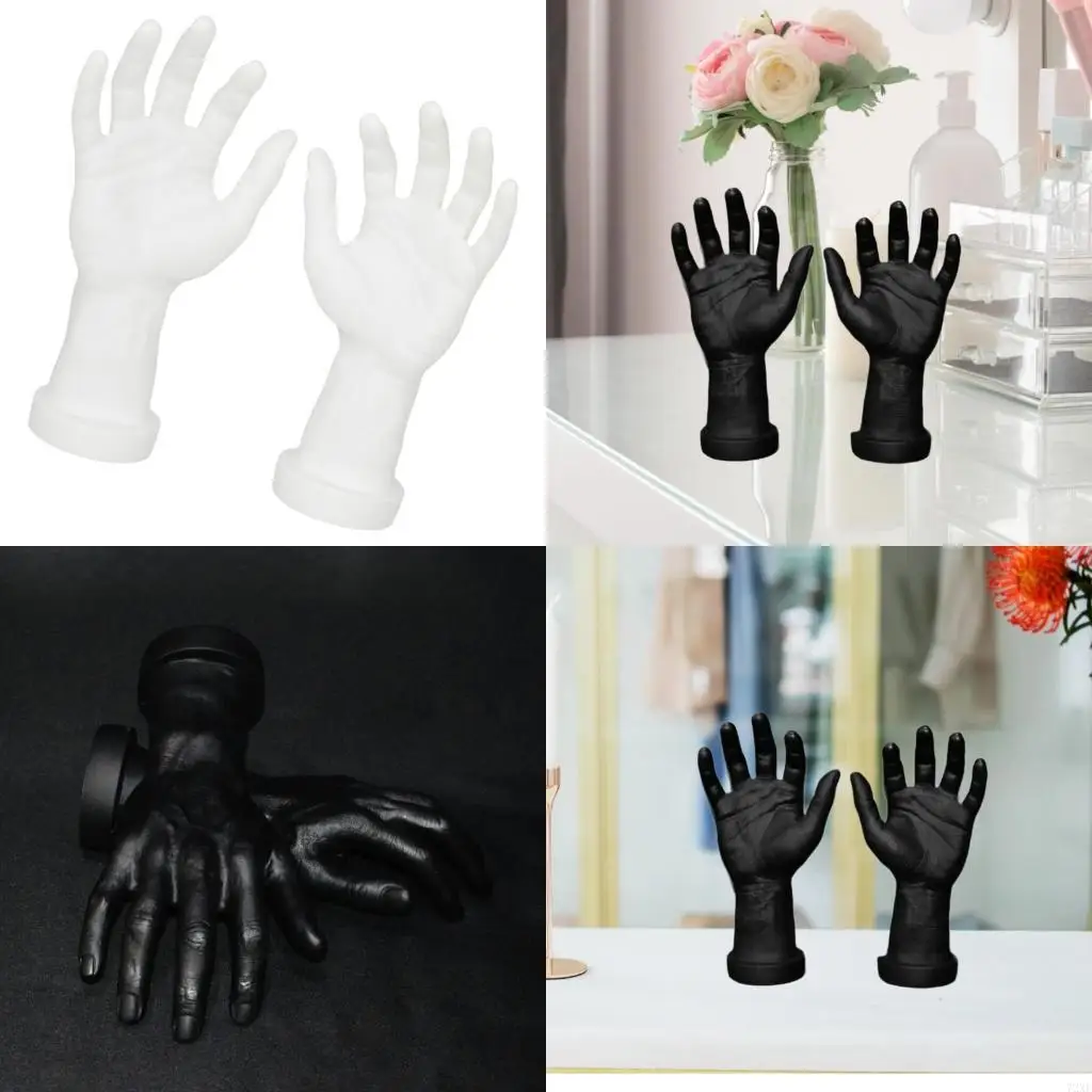 

72xe 2pcs Male Hand Model Реалистичные дисплеи для обучения ногтям и аксессуарам