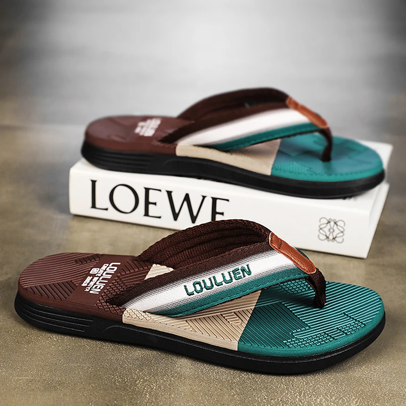 

Summer Trendy Men's Sandals Outdoor Anti-slip Soft Bottom Large Size Sports Beach Slippers Mesh Upgraded Version Flat Heel