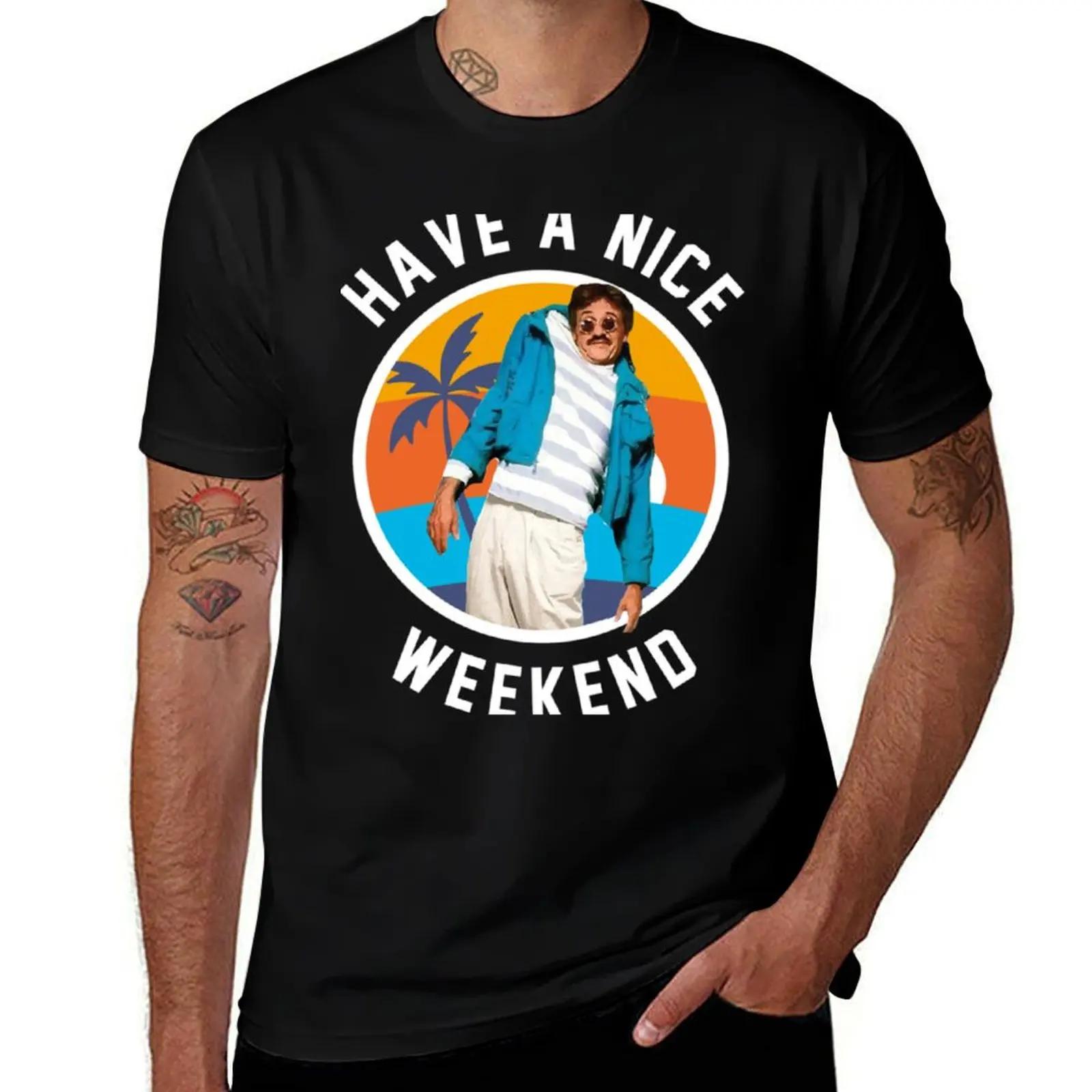 T-shirt de football vintage pour hommes, T-shirt Have A Nice Weekend - Weekend At Bernie & X27, T-shirt de créateurs de luxe pour les fans de sport