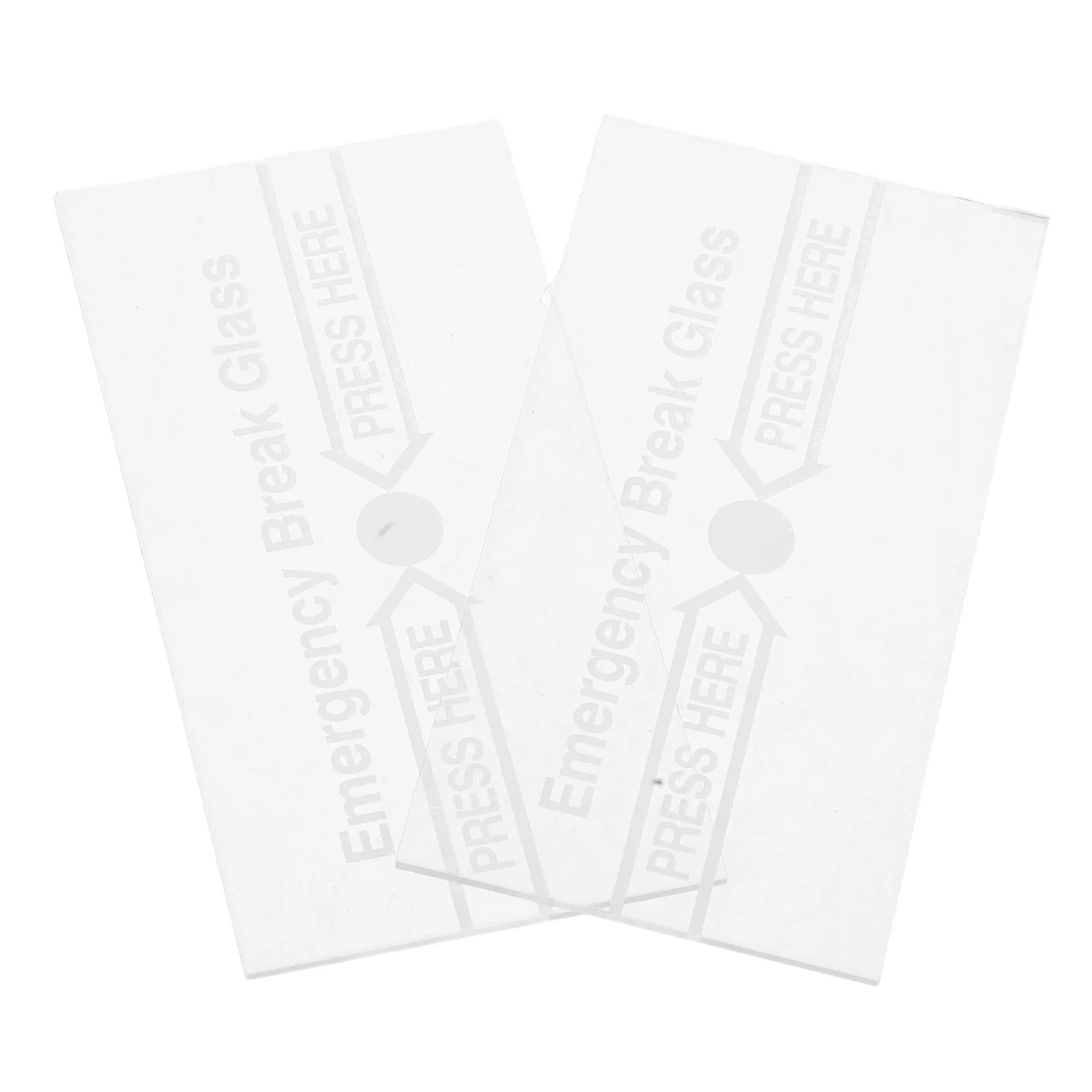 2Pcs Break Glass Emergency Switch Cover Manual Alarm Glass Piece with Enhanced Durability and Simple Installation for Fire