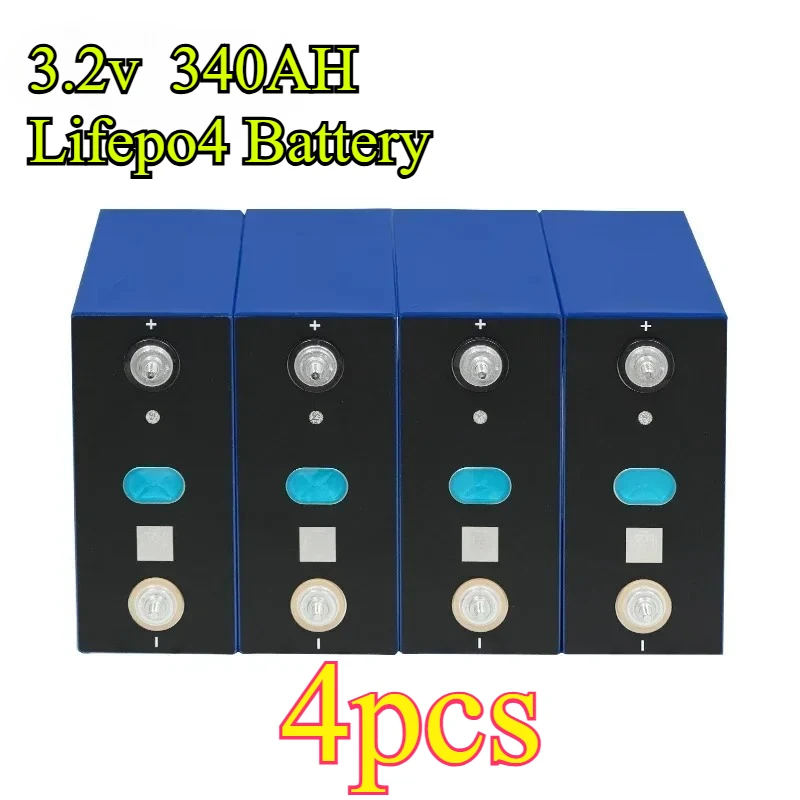 

4pcs 3.2V 340AH Lifepo4 Battery Class A DIY 12V 24V 48V Rechargeable Lithium Iron Phosphate Batteri for EV RV EU Tax-Free