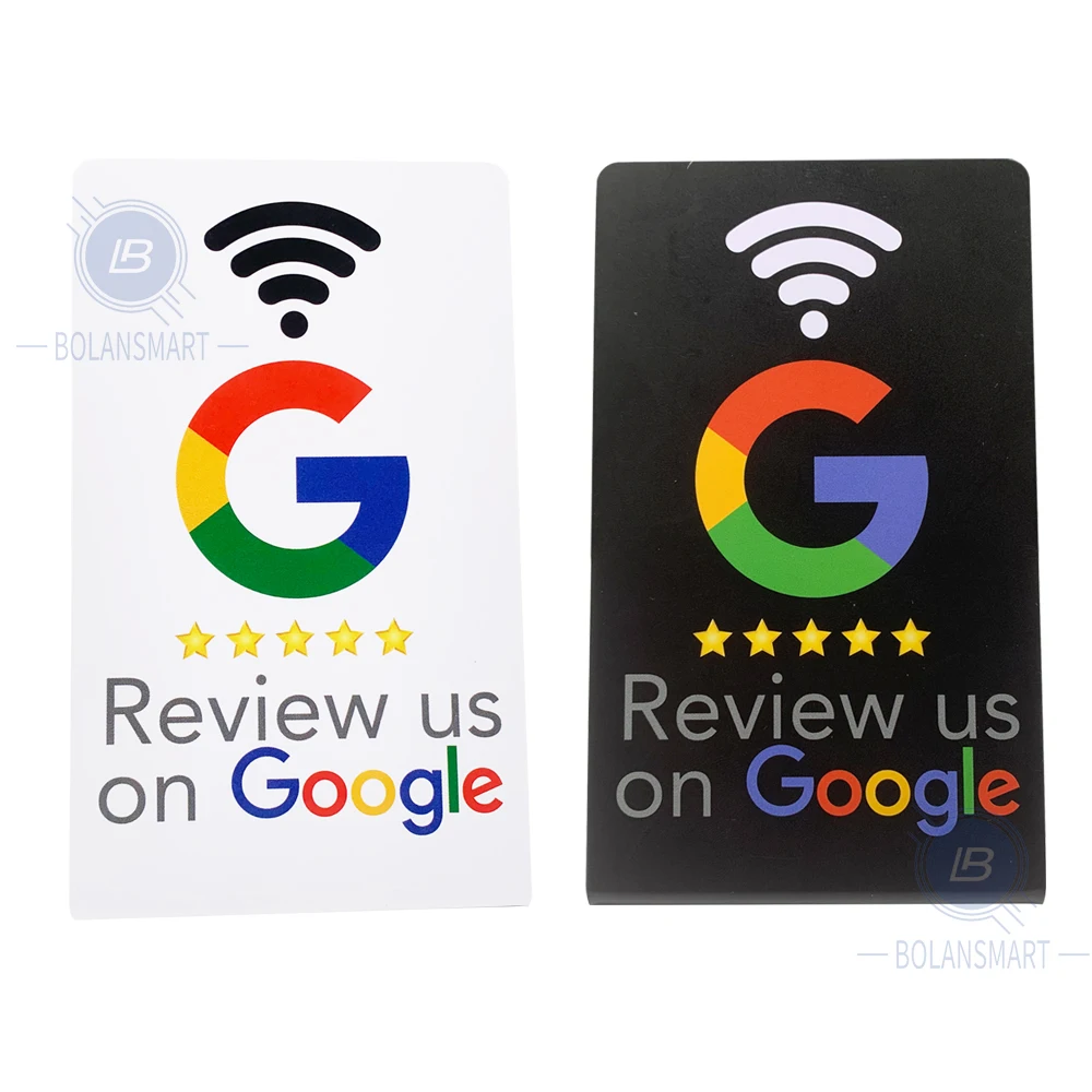 1pcs 13.56MHz Ntag215 Google Review Cards For Android/iPhone Tap URL Writing Social Business Review Cards Standard NFC Instagram