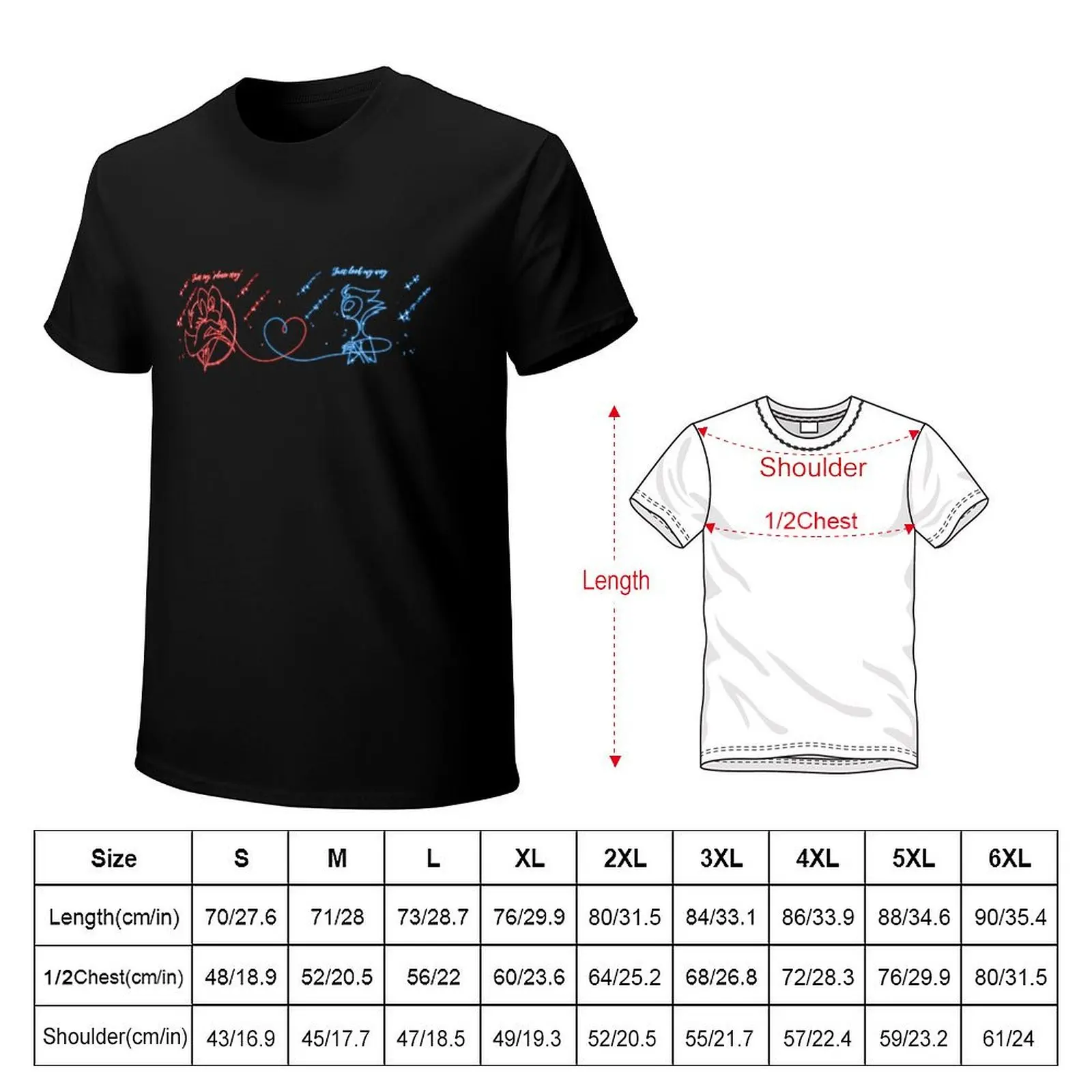 Blitzo and Stolas Just look my way T-Shirt t shirts for man cotton funny T-Shirt