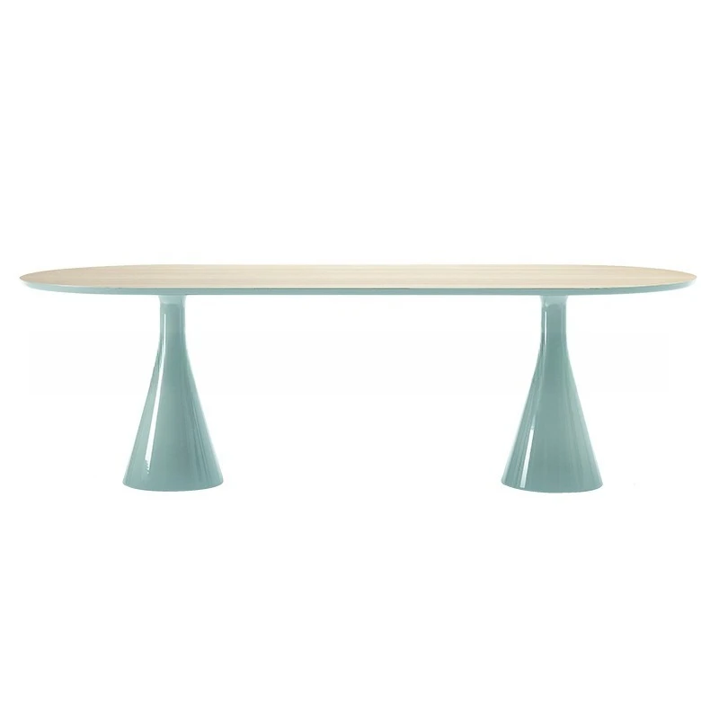 Modern FRP rectangular dining table hotel villa furniture table model room coffee table combination