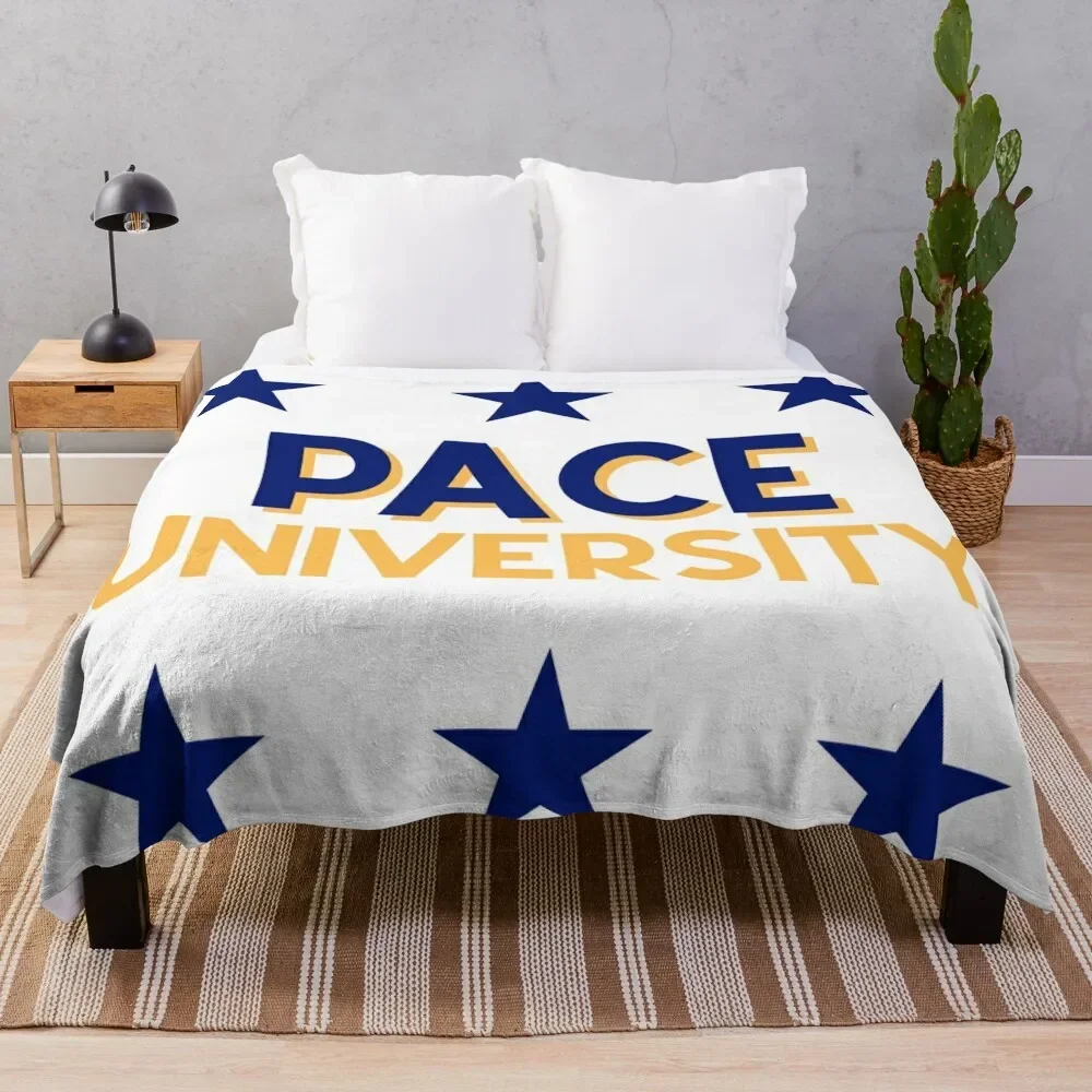 Pace University Throw Blanket Decorative Beds heavy to sleep Designers Blankets