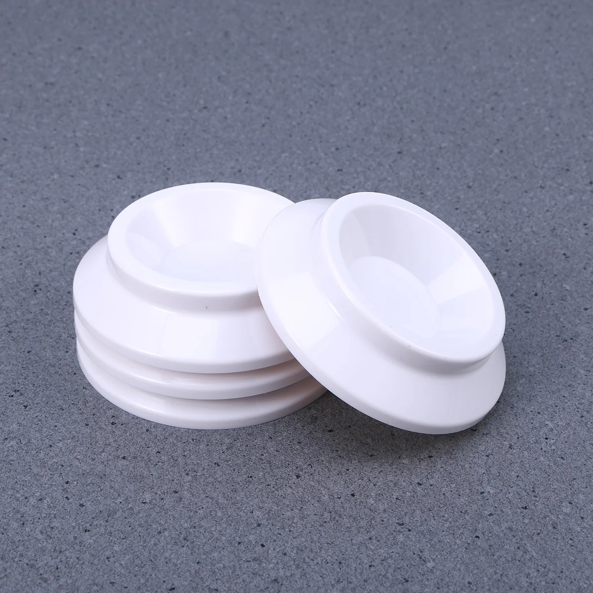 4PC Piano Mats Upright Piano Caster Cups Solid Furniture Piano Caster Cups Non-Slip Anti-Noise (White)