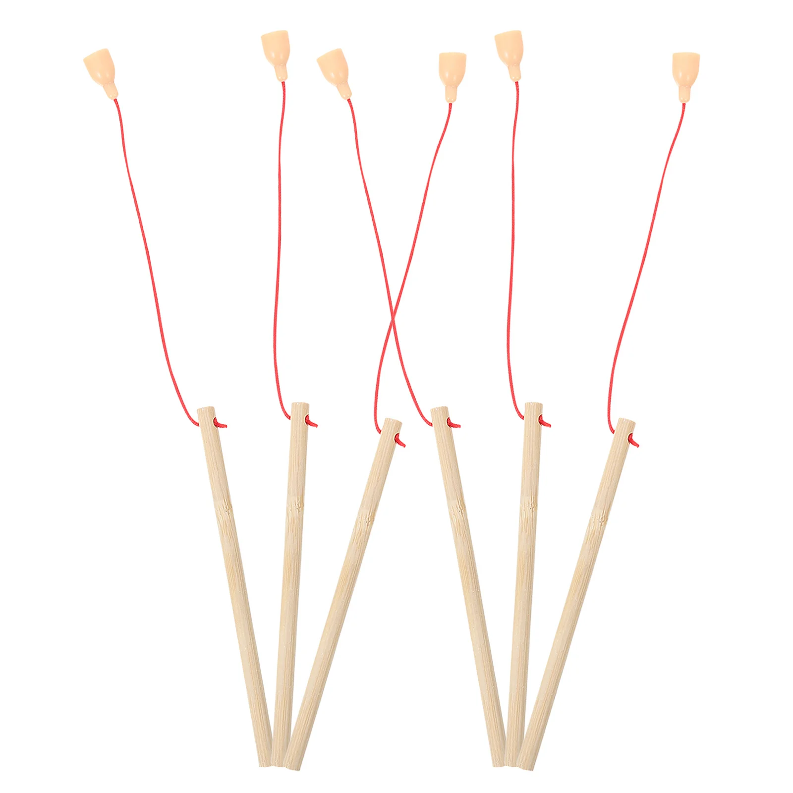 Canna di legno da 6 pezzi per bambini, pali di legno magnetici, gioco di pesca per l'asilo, giocattolo educativo per la pesca, attività di apprendimento precoce,