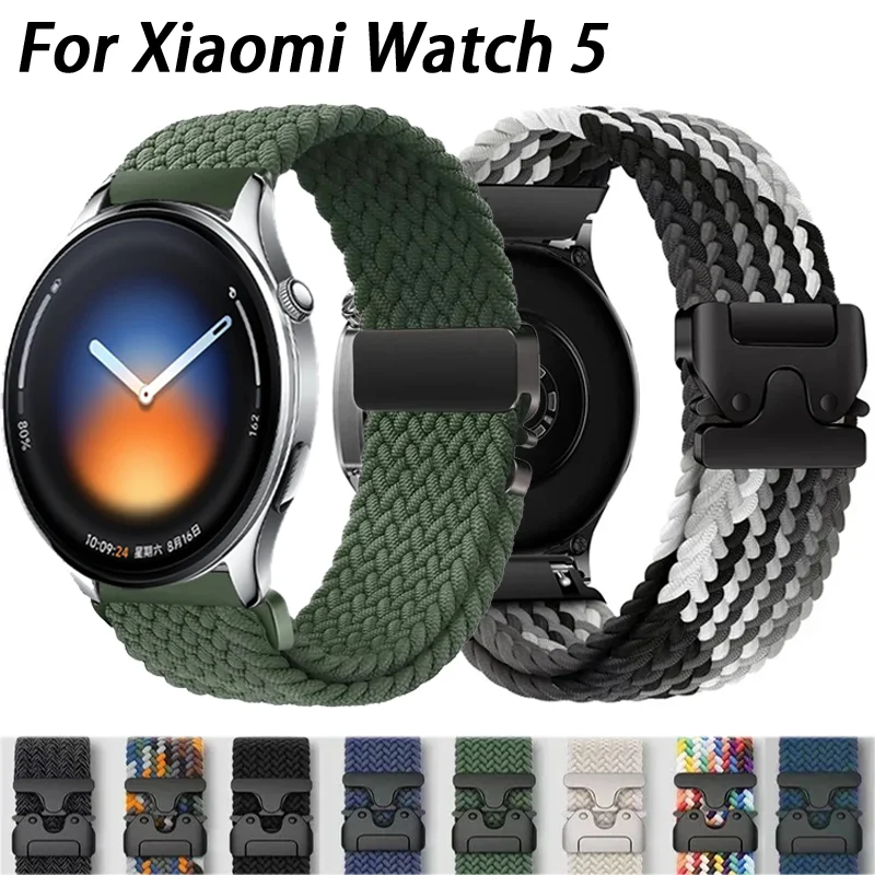 20mm 22mm Parachute Nylon Braided Band For Xiaomi Watch 5/S5 S4 S3 S2 S1 Bracelet Strap For OPPO Watch X/X2/S OnePlus Watch Lite
