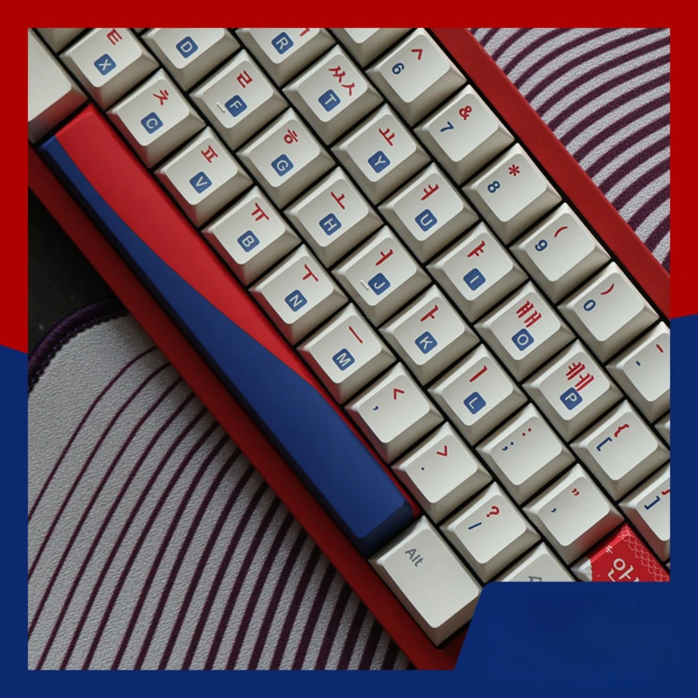 Imagem -02 - Echome-coreano Keycap Conjunto para Teclado Mecânico Pbt Personalizado Personalizado Retro Perfil Cereja Jogos 140 Chaves