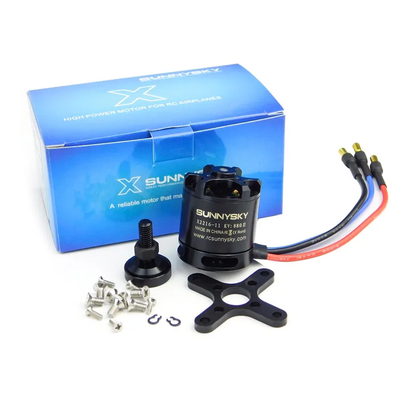 1PC Original SUNNYSKY X2216 KV880/KV1100/KV1250/KV1400/2400KV Brushless Motor (Flat Shaft ) for RC F3A 182 fixed-wing aircraft