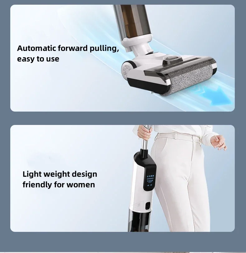 2025 تصميم جديد 5 في 1 مكنسة كهربائية محمولة باليد لغسل الأرضيات والرطبة والجافة