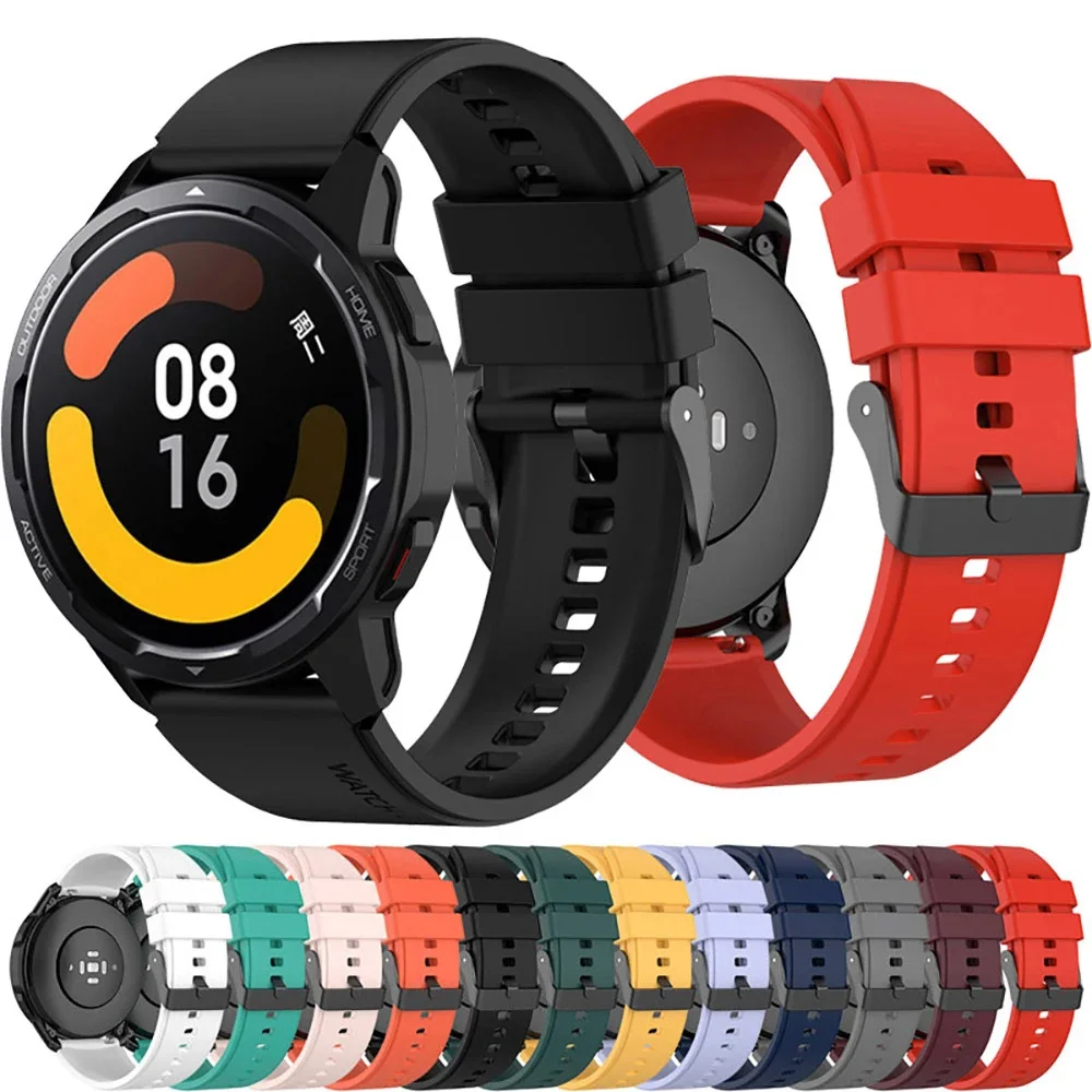 22mm Silicone Watch Strap For Xiaomi mi Watch Color 2 Sports Watchband Mi Watch Color Sports Correa For Xiaomi Watch S1 Active