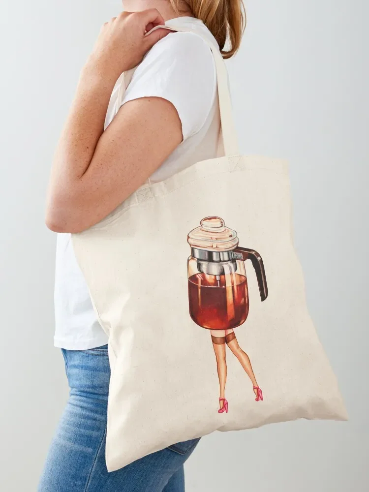 

Coffee Pot Pin-Up Tote Bag Shopper handbag hand bags eco pack Big bag
