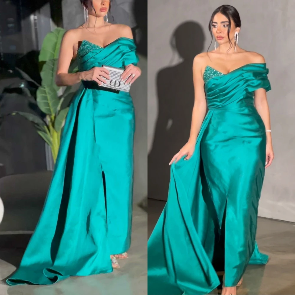 

Customized Exquisite One-shoulder Sheath Sweep/Brush Evening Dresses Sequin s Formal Occasion Gown evening dresses فساتين السهرة