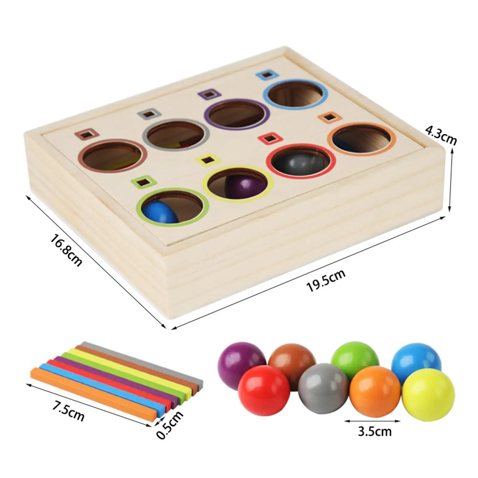 Caja de juegos de clasificación Montessori, juguete sensorial de madera para el desarrollo de niños, habilidades motoras finas, regalos de vacaciones