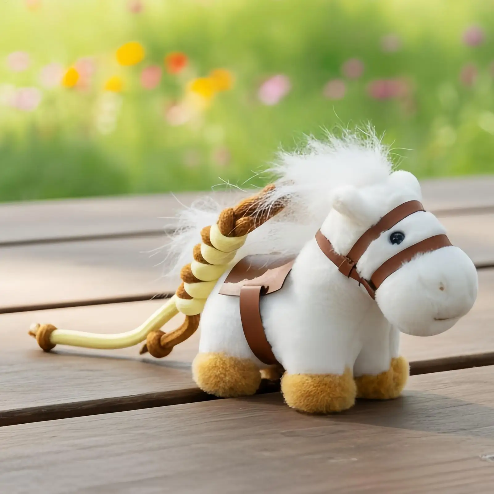 LLavero de caballo de dibujos animados, bonito llavero coleccionable de felpa para coche, colgante de moda creativa, colgante de bolso, llavero de regalo, accesorios de regalo