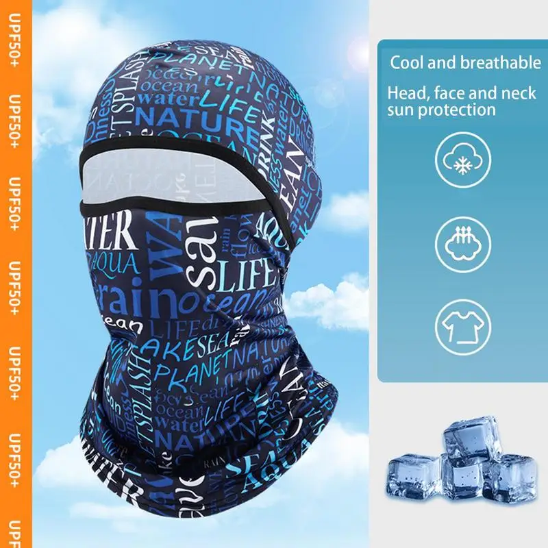 UV Protection Face Cover Scarf Summer Full Face Cover Summer Sun UV Protection Face Cover Neck Gaiter Headgear For Unisex