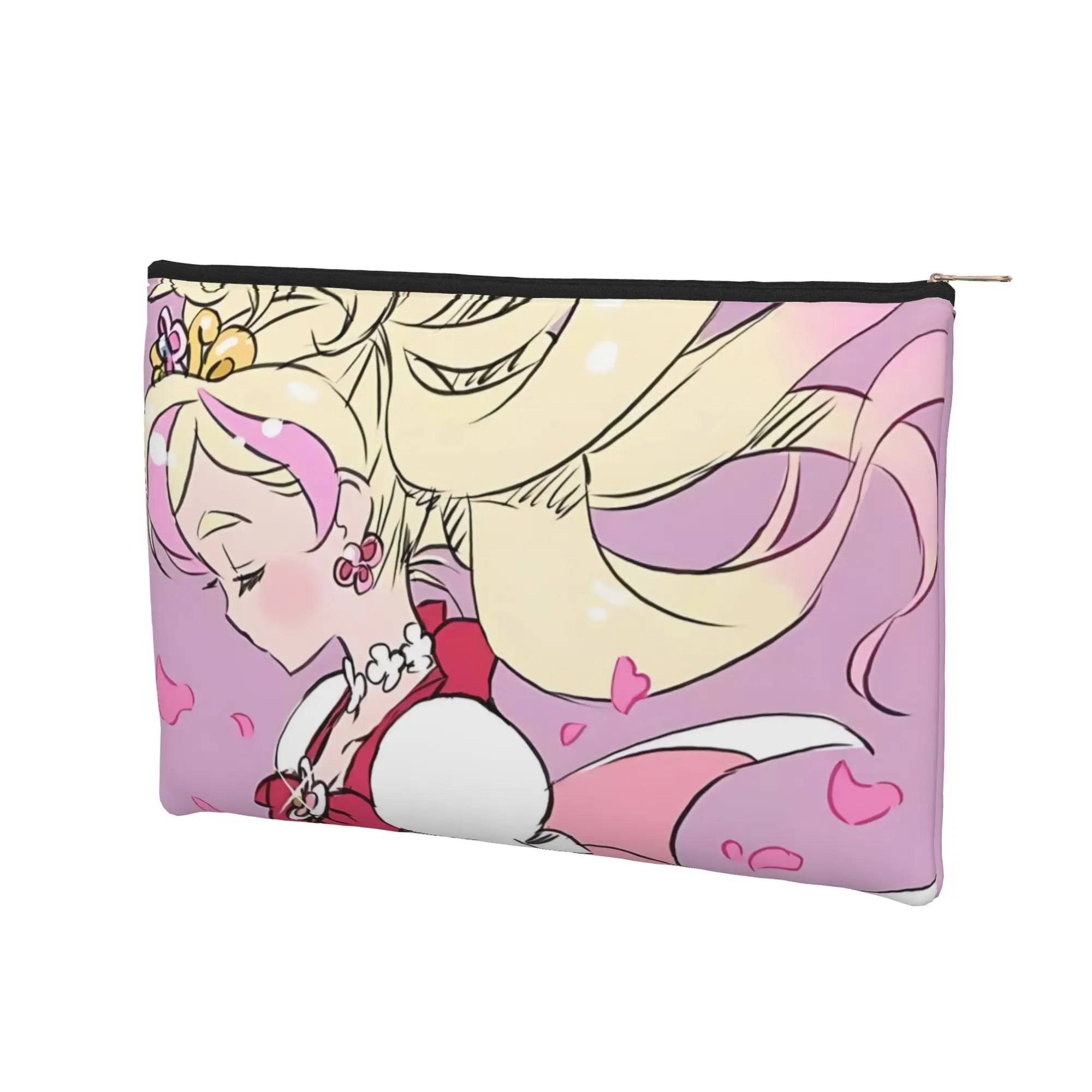 its bag Lightweight Cute pouch Pretty Cure Makeup Bag Anime Princess Toiletry Bag with Zipper Wash Bag