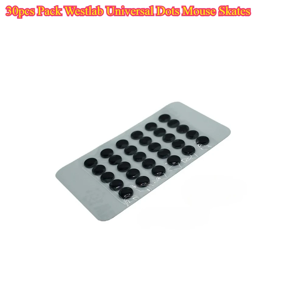 30pcs Pack Westlab Universal Dots Mouse Skates - V2 Series Noise-Reduction Control Speed PTFE Feet 5mm 6mm 6.5mm
