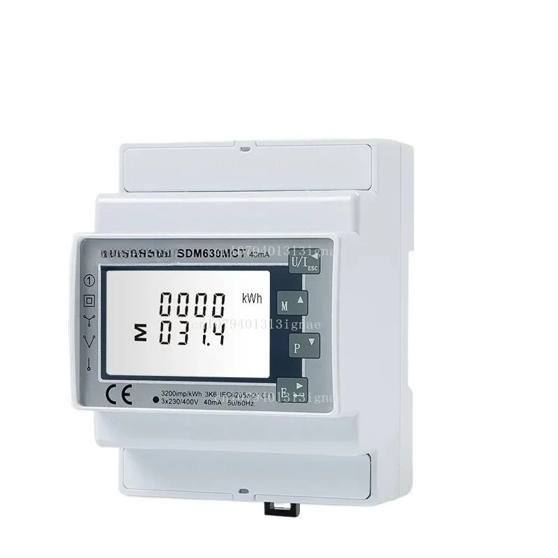 SDM630MCT 40mA MID Energy Meter for Single and Three Phase Electrical Systems, Bi-directional Power