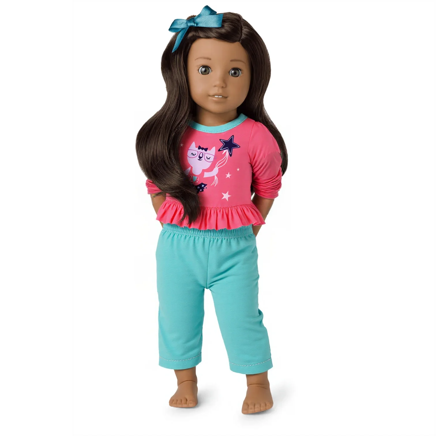 ตุ๊กตาเสื้อผ้าสําหรับ 43 ซม.เด็กทารก Reborn & 18 นิ้วตุ๊กตาอเมริกันน่ารักชุดนอนกระเป๋าถุงเท้า, รุ่นของเราอุปกรณ์เสริมชุดนอนของเล่นเด็ก