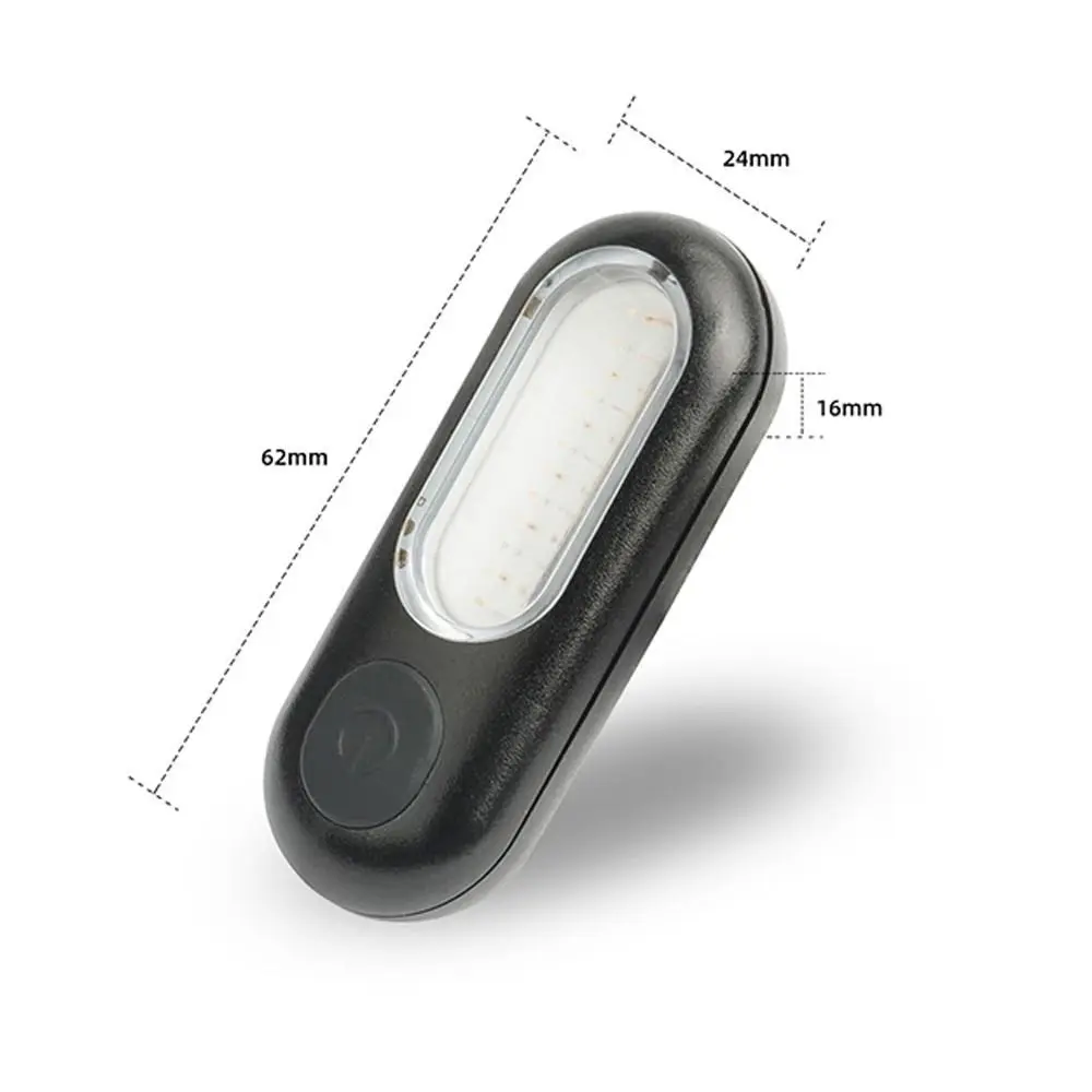 Luz trasera para bicicleta de 250mAh, luz de advertencia, recargable vía USB, resistente al agua