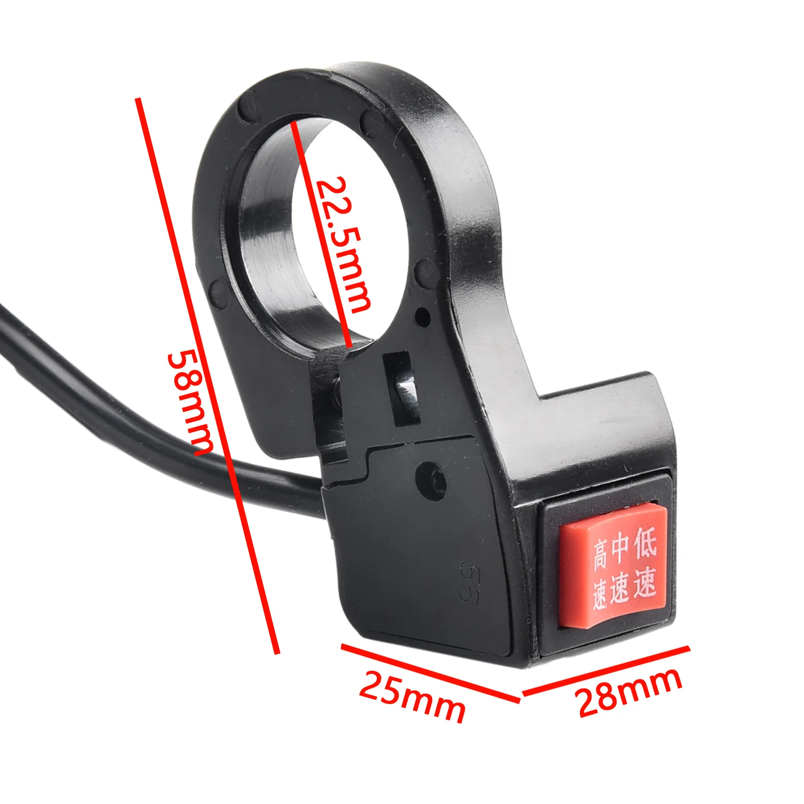 Three Speed Module Handlebar Switch Shift for Motorcycles E bikes and Scooters Lightweight and Easy to Install