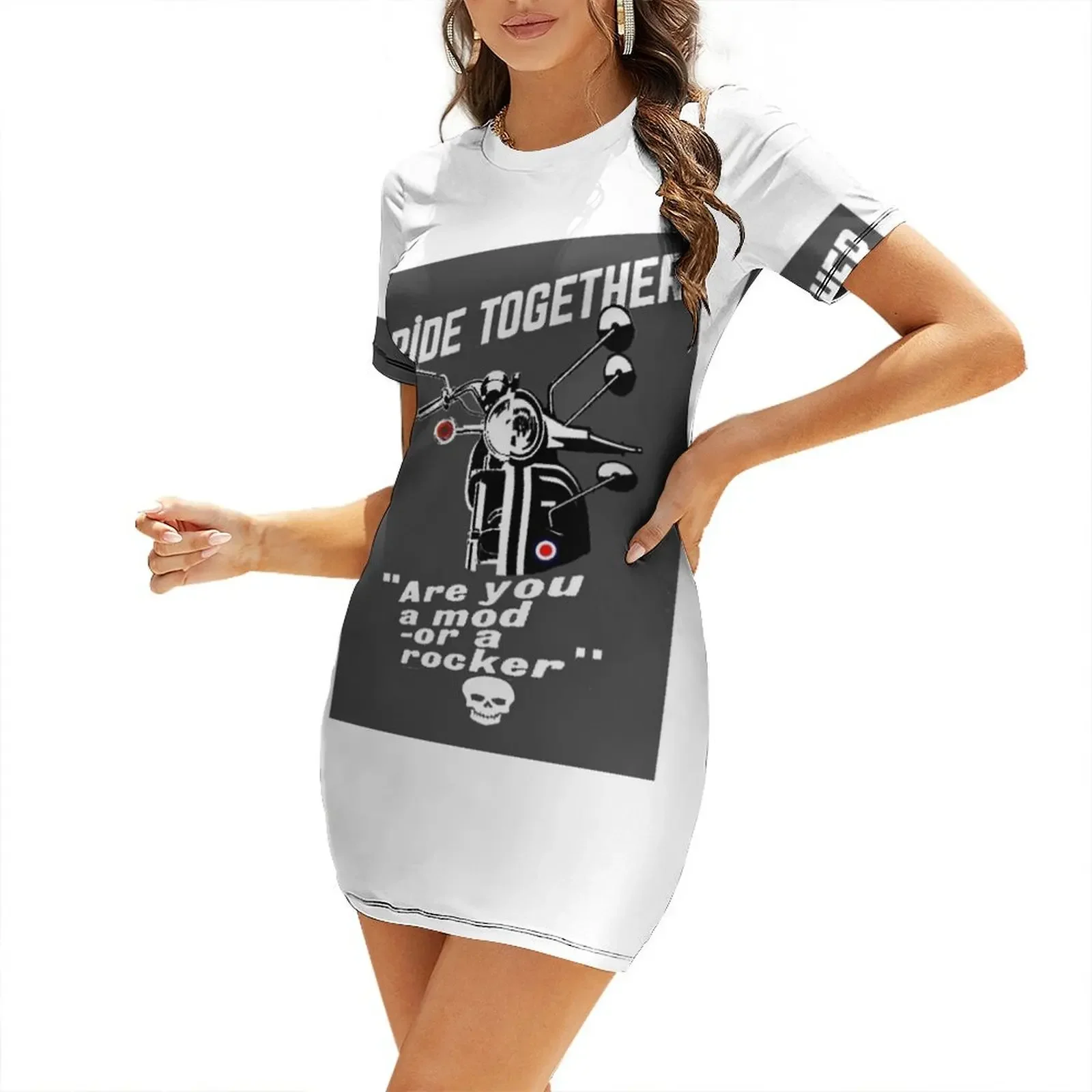 

mods & rockers Short-Sleeved Dress summer dresses dresses korean style clothing women summer 2025 Dress
