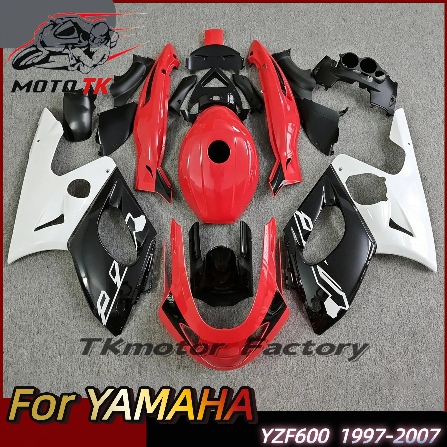 

Red White Purple Color Scheme Motorcycle For Yamaha YZF600 1997-2007 Full Bodywork Fairing Kit Injection Cowling